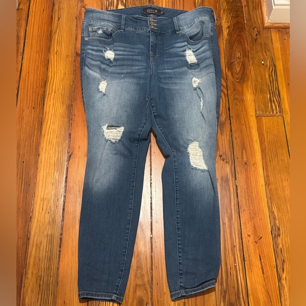 Distressed Blue Jeans - Torrid 20R